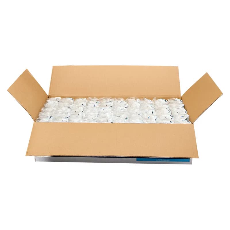 Victoria Bay Lid Flat PET Clear Round For 1.5-2 OZ Souffle & Portion Cup 50 Count/Pack 50 Packs/Case 2500 Count/Case