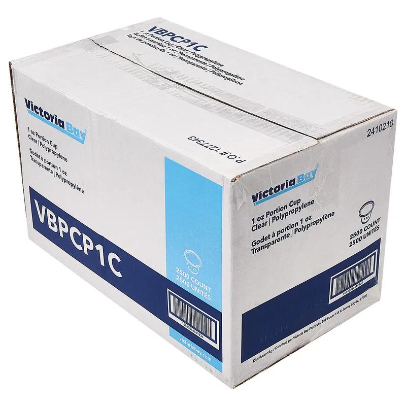 Victoria Bay Souffle & Portion Cup 1 OZ PP Clear Round 50 Count/Pack 50 Packs/Case 2500 Count/Case
