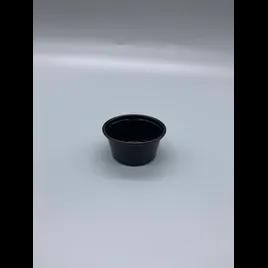 Victoria Bay Souffle & Portion Cup 2 OZ PP Black Round 50 Count/Pack 50 Packs/Case 2500 Count/Case