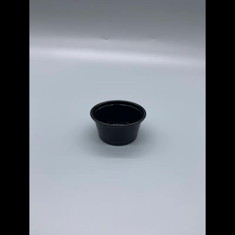 Victoria Bay Souffle & Portion Cup 2 OZ PP Black Round 50 Count/Pack 50 Packs/Case 2500 Count/Case