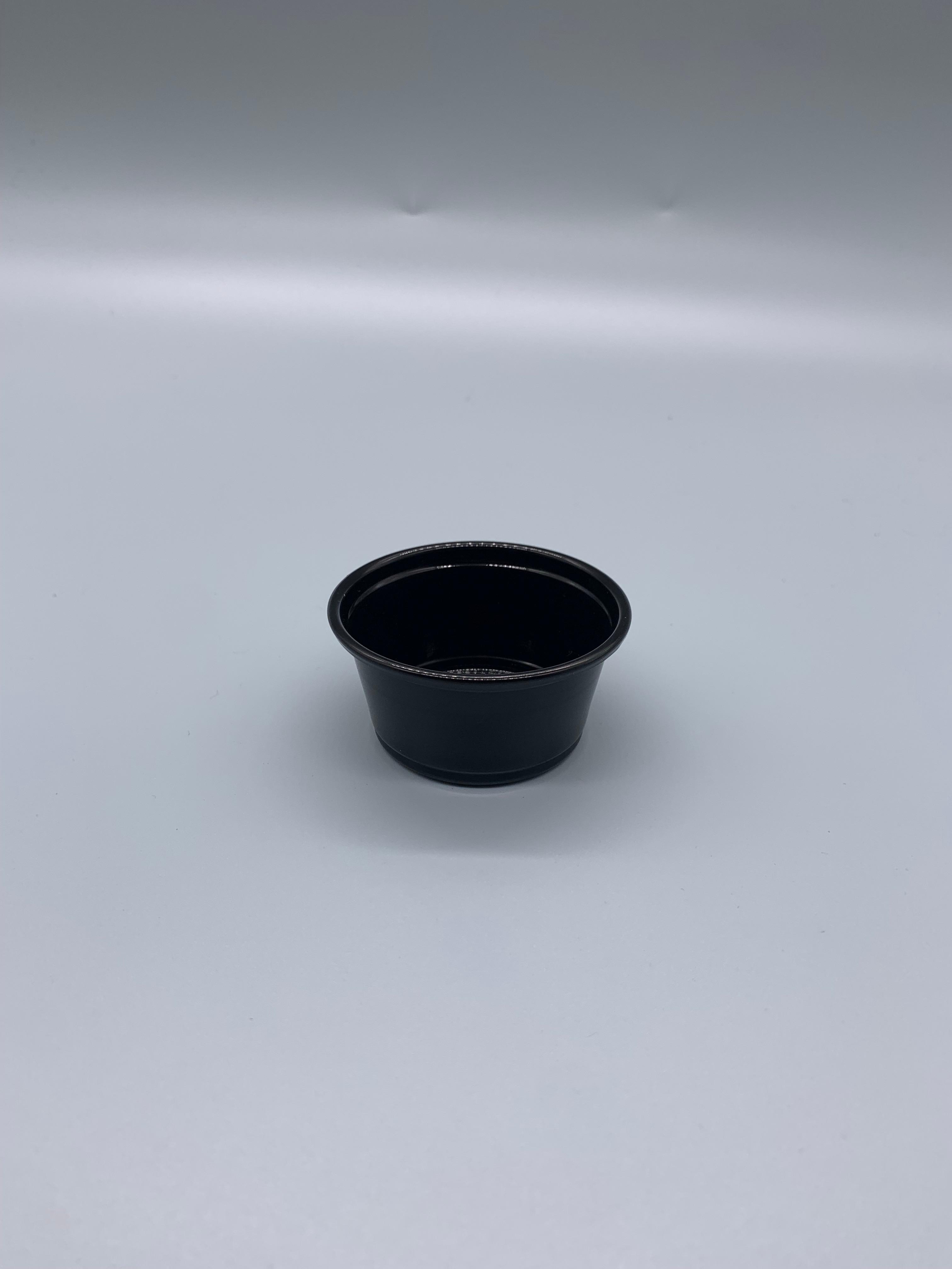 Victoria Bay Souffle & Portion Cup 2 OZ PP Black Round 50 Count/Pack 50 Packs/Case 2500 Count/Case
