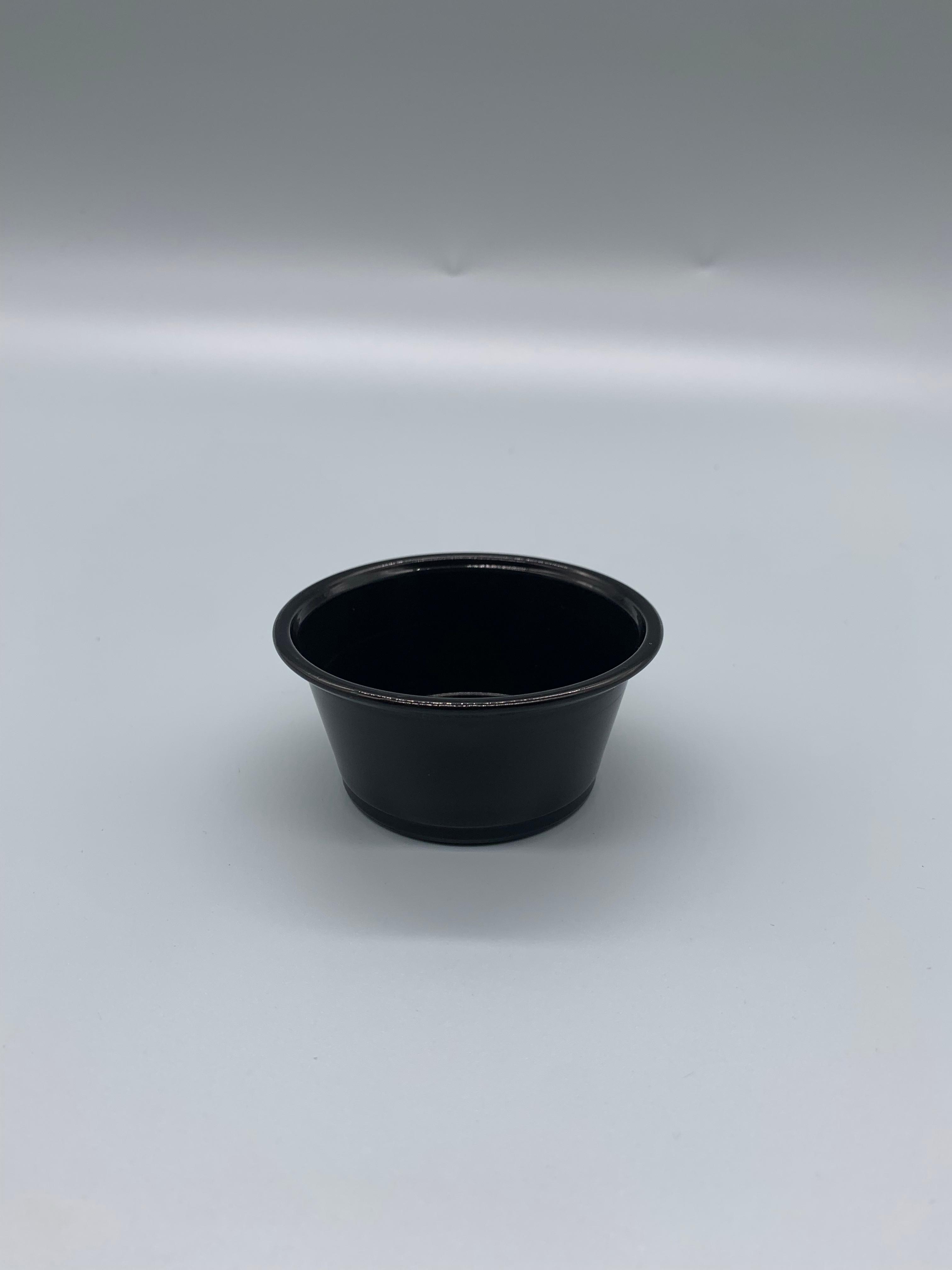 Victoria Bay Souffle & Portion Cup 3.25 OZ PP Black Round 50 Count/Pack 50 Packs/Case 2500 Count/Case