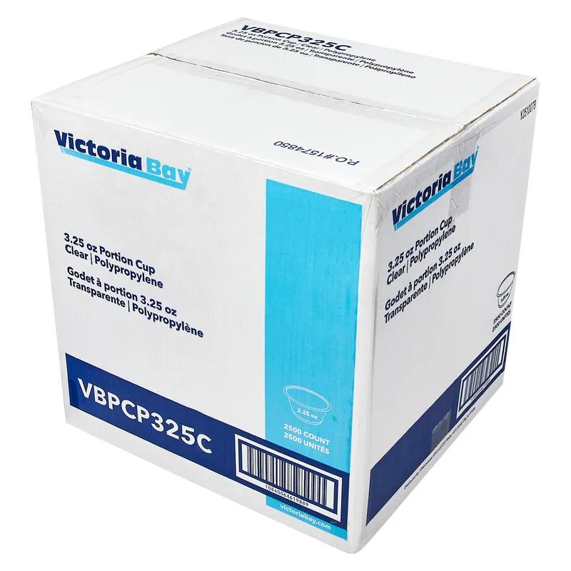 Victoria Bay Souffle & Portion Cup 3.25 OZ PP Clear Round 50 Count/Pack 50 Packs/Case 2500 Count/Case