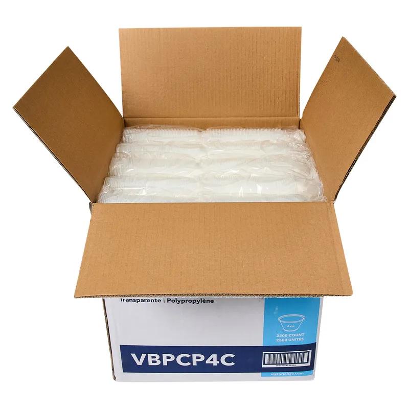 Victoria Bay Souffle & Portion Cup 4 OZ PP Clear Round 50 Count/Pack 50 Packs/Case 2500 Count/Case
