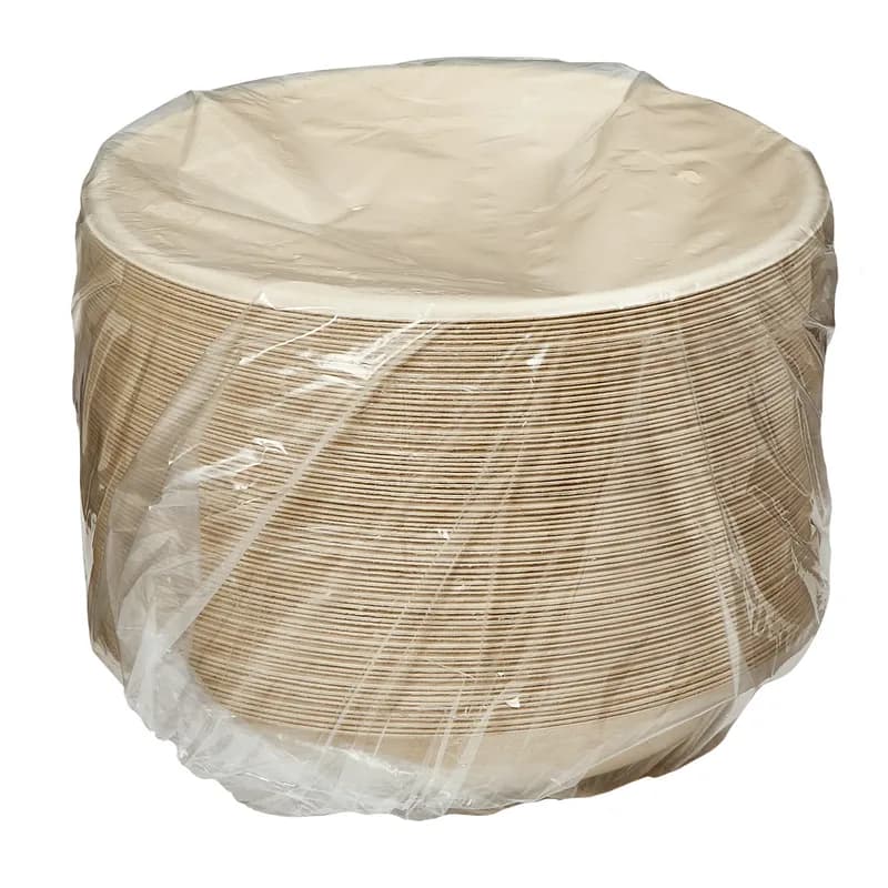 Victoria Bay Bowl 24 OZ Sugarcane Kraft Round Microwave Safe Freezer Safe 75 Count/Pack 4 Packs/Case 300 Count/Case