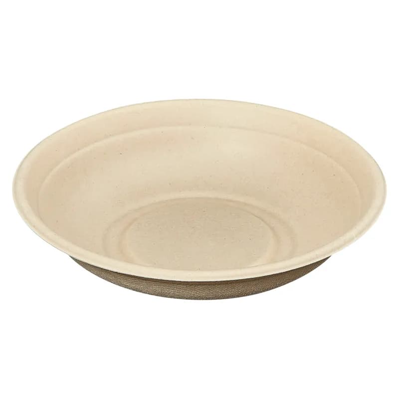 Victoria Bay Bowl 24 OZ Sugarcane Kraft Round Microwave Safe Freezer Safe 75 Count/Pack 4 Packs/Case 300 Count/Case
