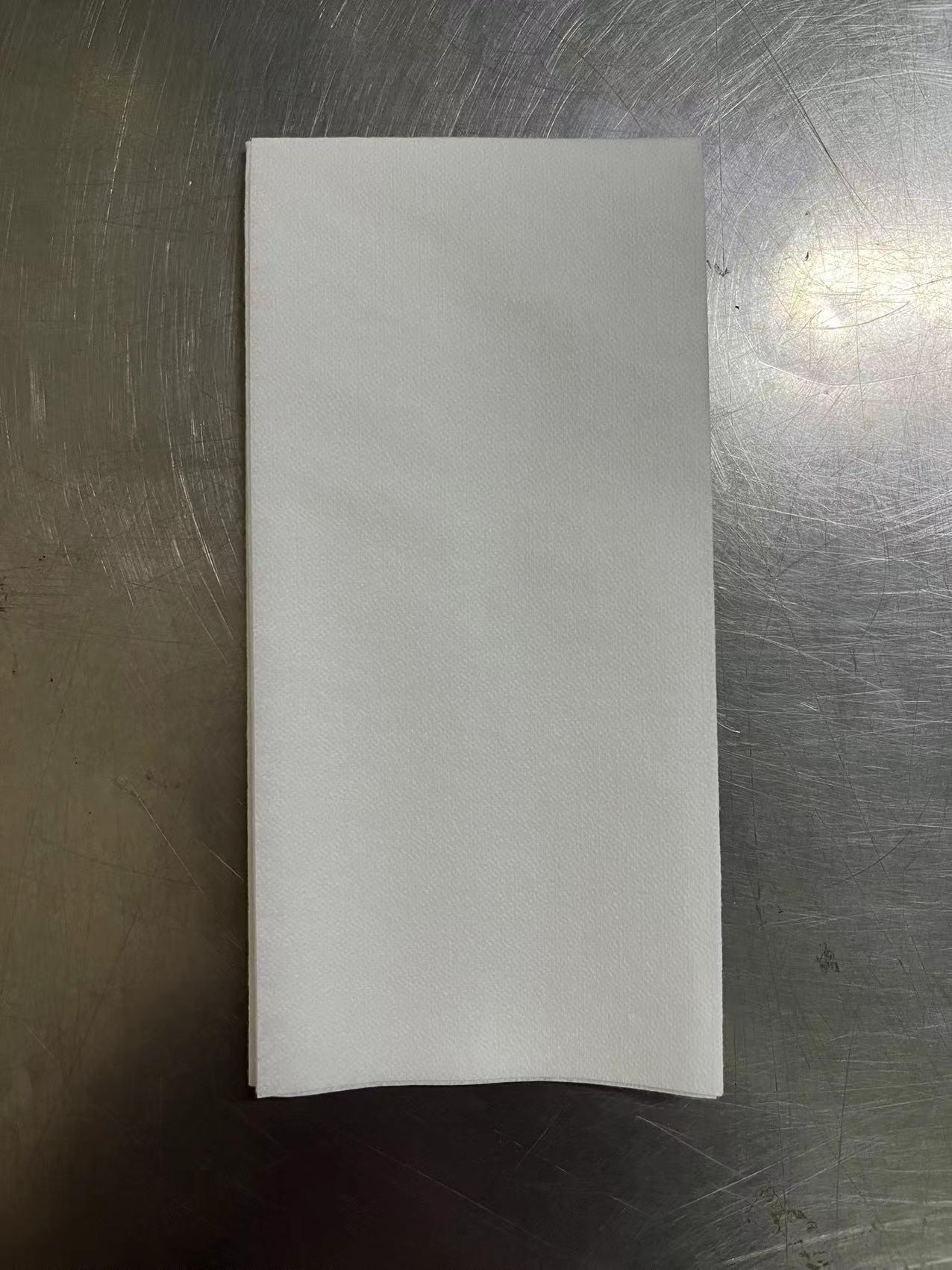 Victoria Bay Folded Guest Towel 12X17 IN 1PLY Airlaid Paper White Linen Feel 100 Count/Pack 5 Packs/Case 500 Count/Case