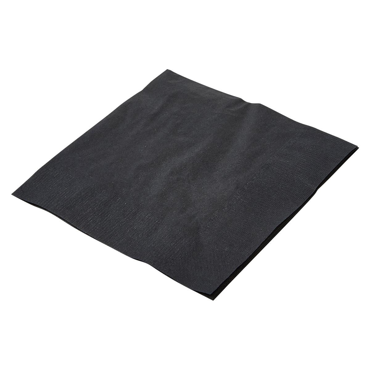 Victoria Bay Beverage Napkins 10X10 IN 5X5 IN Black Virgin Paper 2PLY 1/4 Fold 250 Count/Pack 4 Packs/Case
