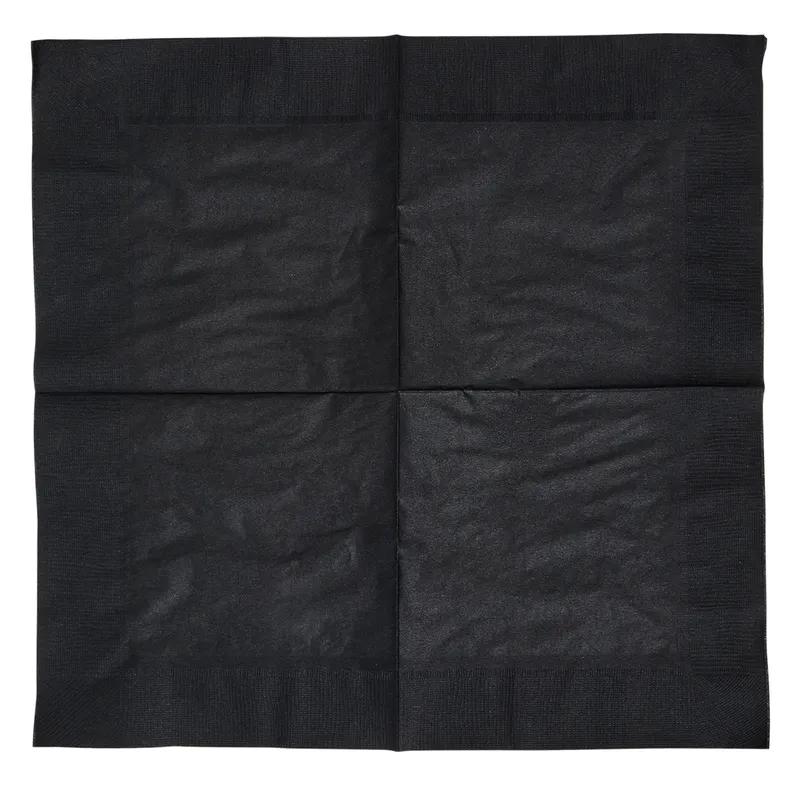 Victoria Bay Beverage Napkins 10X10 IN 5X5 IN Black Virgin Paper 2PLY 1/4 Fold 250 Count/Pack 4 Packs/Case