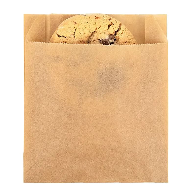 Bag 4X1.125X4.5 IN Kraft Grease Resistant 100/Pack