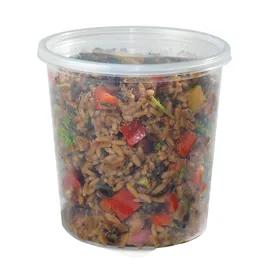 HomeFresh® Deli Container Base 24 OZ PP Clear Round Leak Resistant 500 Count/Case 32 Cases/Pallet