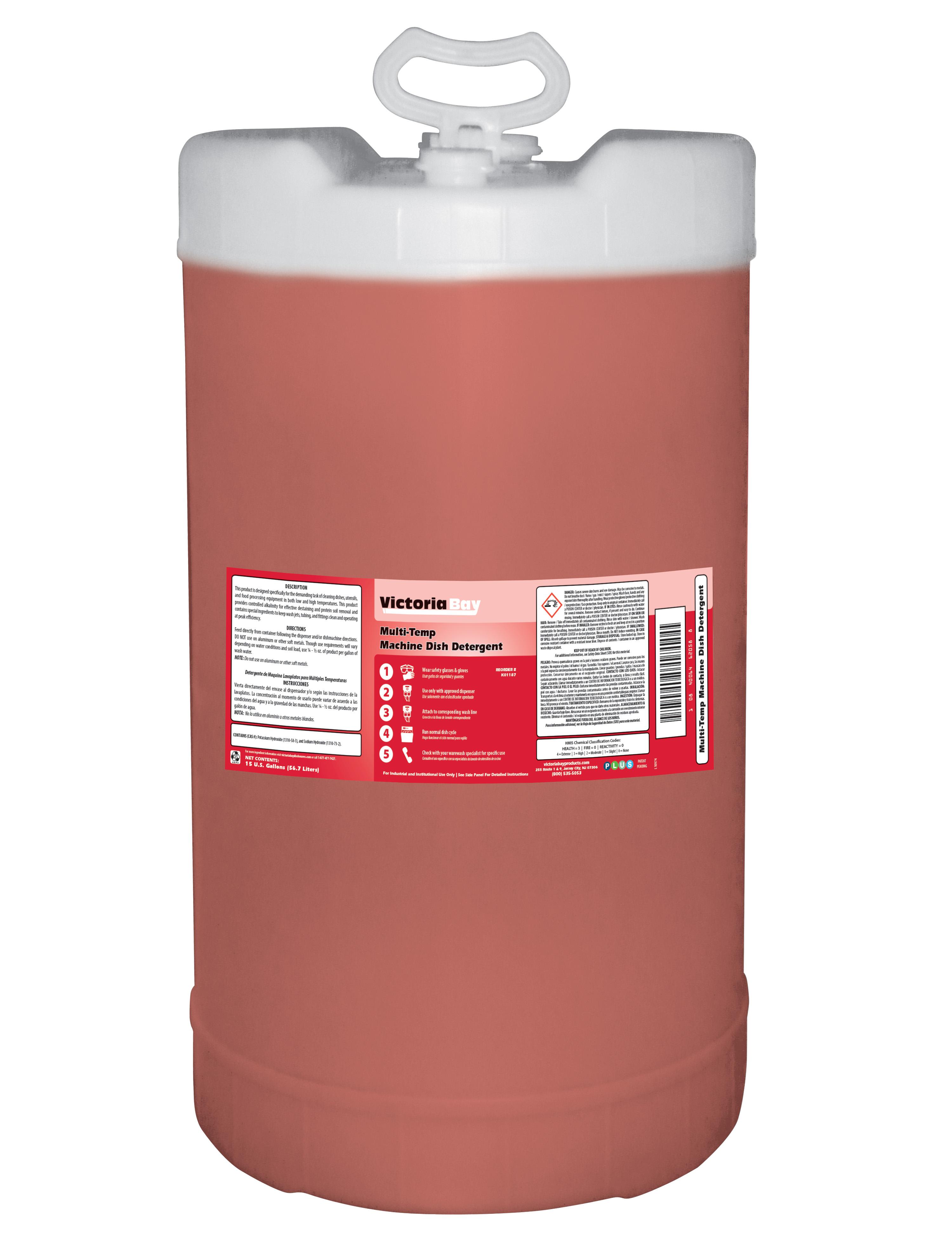Victoria Bay Multi-Temp Machine Dish Detergent 15 GAL 1/Drum