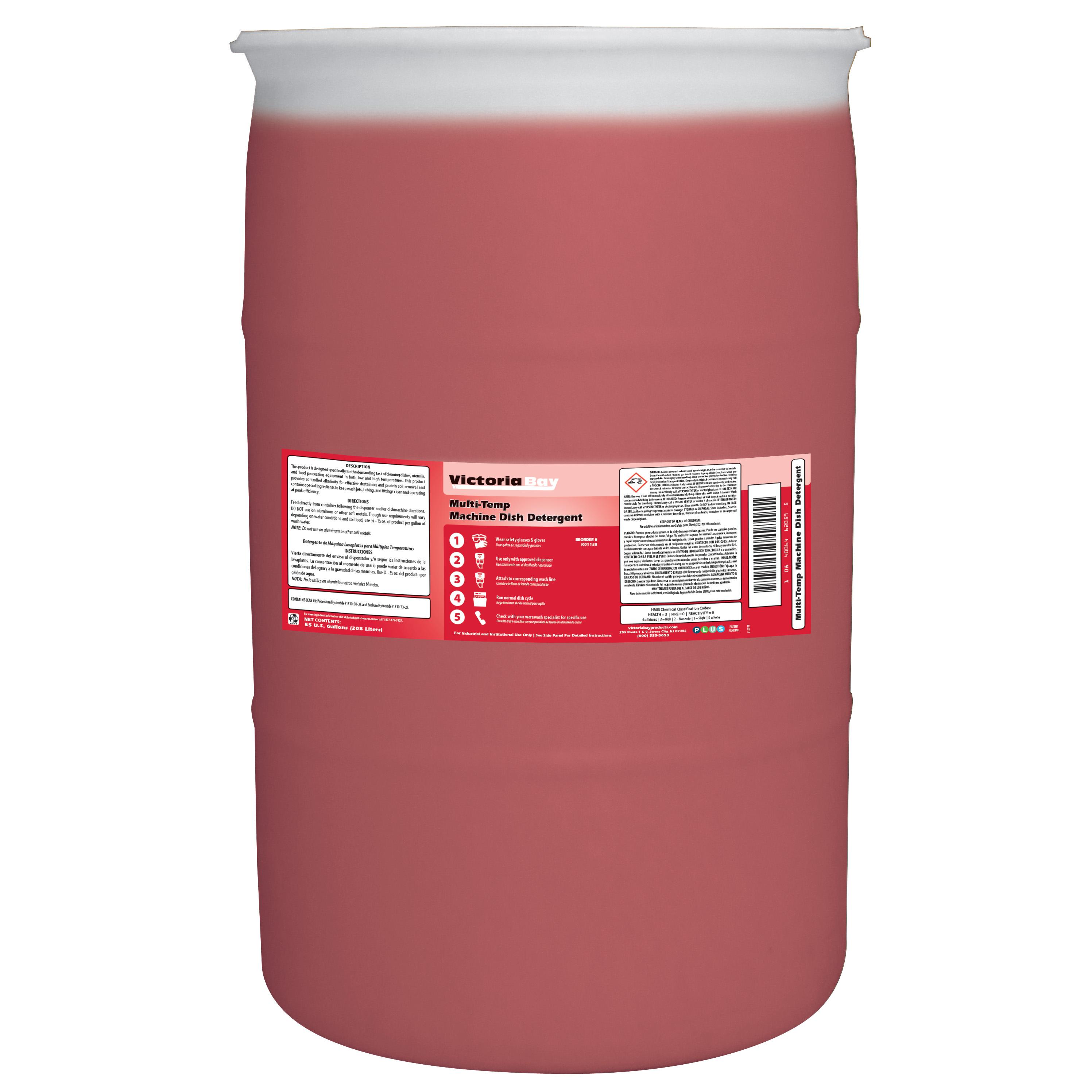Victoria Bay Multi-Temp Machine Dish Detergent 55 GAL 1/Drum
