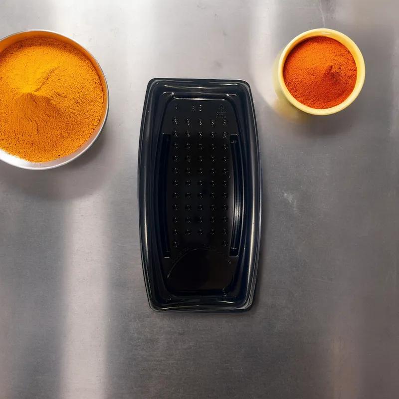 #5 Take-Out Tray Base PET Black 600/Case