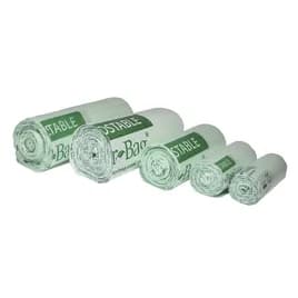 Victoria Bay Compostable Liner 33X40 IN 33 GAL Green Biopolymer 0.8MIL Roll 20 Count/Roll 6 Rolls/Case