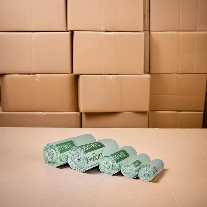 Victoria Bay Compostable Liner 42X48 IN 55 GAL Green Biopolymer 1MIL Roll 20 Count/Roll 5 Rolls/Case