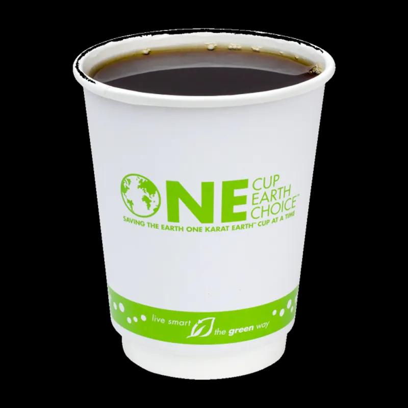 Karat Earth Hot Cup Insulated 8 OZ Paper Stock Print 80MM 500/Case