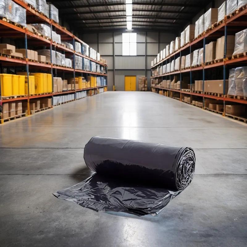 Victoria Bay Can Liner 38X58 IN 55 GAL Black LDPE 1.5MIL Coreless 100/Case