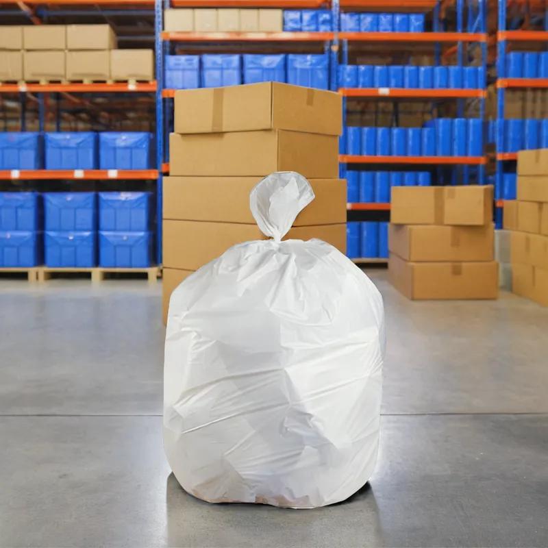 Victoria Bay Can Liner 33X39 IN 33 GAL White LDPE 0.74MIL Coreless 200/Case