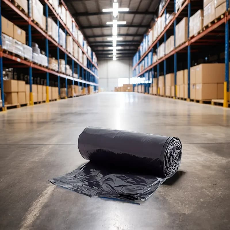 Victoria Bay Can Liner 40X46 IN 40-45 GAL Black LDPE 1.2MIL Coreless 100/Case