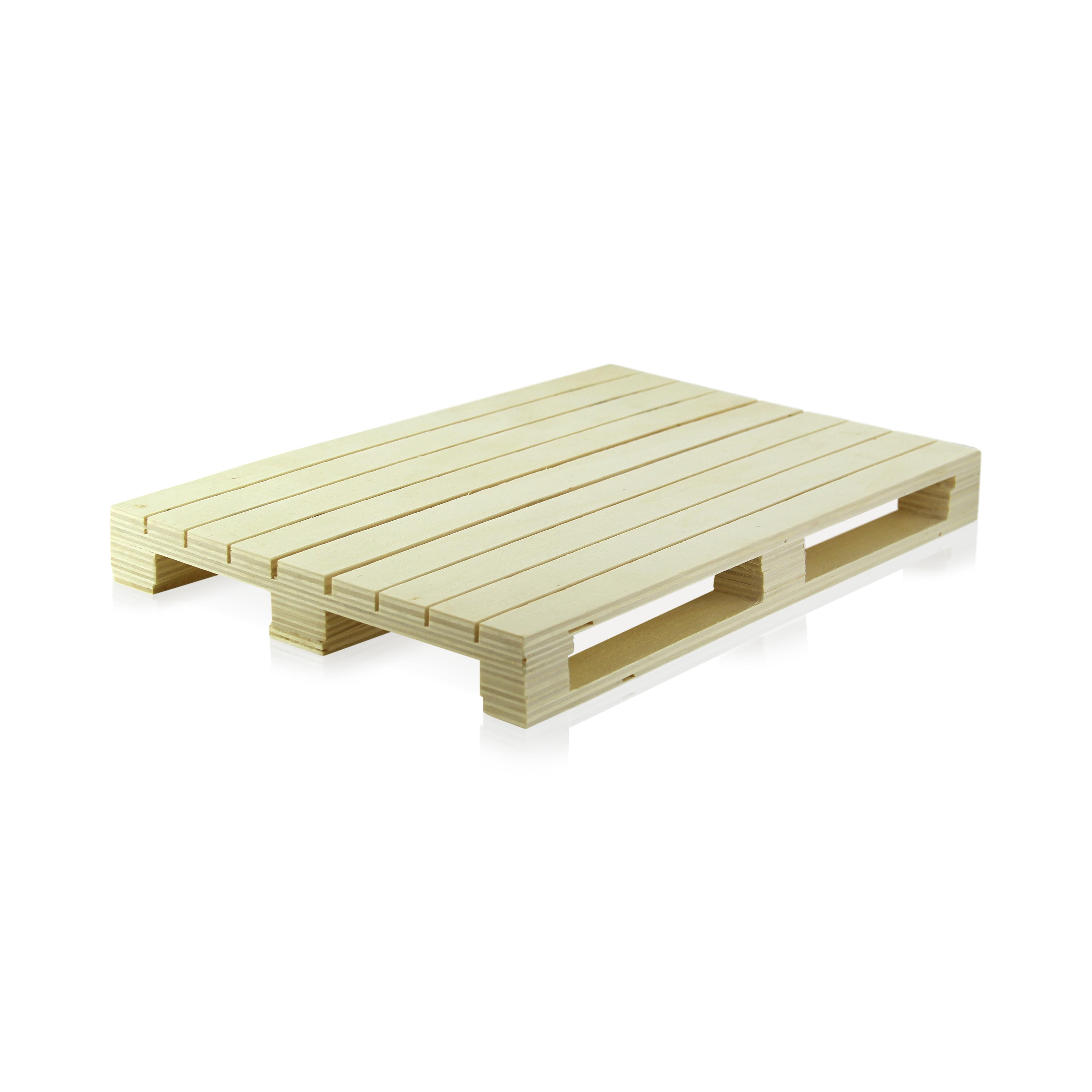 Pallet 11.8X7.9X1.2 IN Natural Wood 16 Count/Case