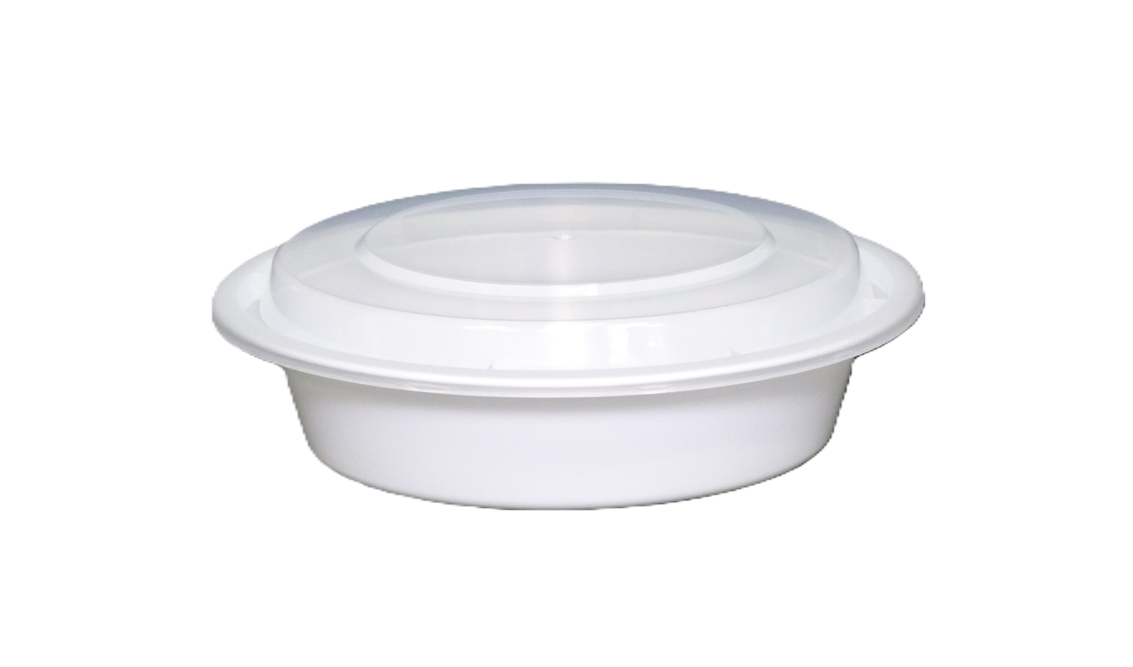Take-Out Container Base & Lid Combo White Round 150/Case