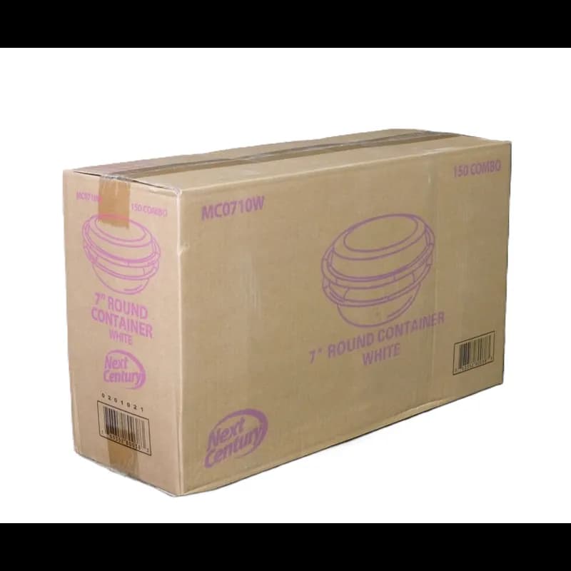 Take-Out Container Base & Lid Combo White Round 150/Case