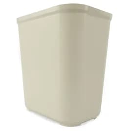 Trash Can 14.5X10.5X16 IN 7 GAL 28 QT Beige Rectangle Resin Fire Resistant Deskside 1/Each