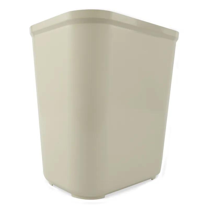 Trash Can 14.5X10.5X16 IN 7 GAL 28 QT Beige Rectangle Resin Fire Resistant Deskside 1/Each