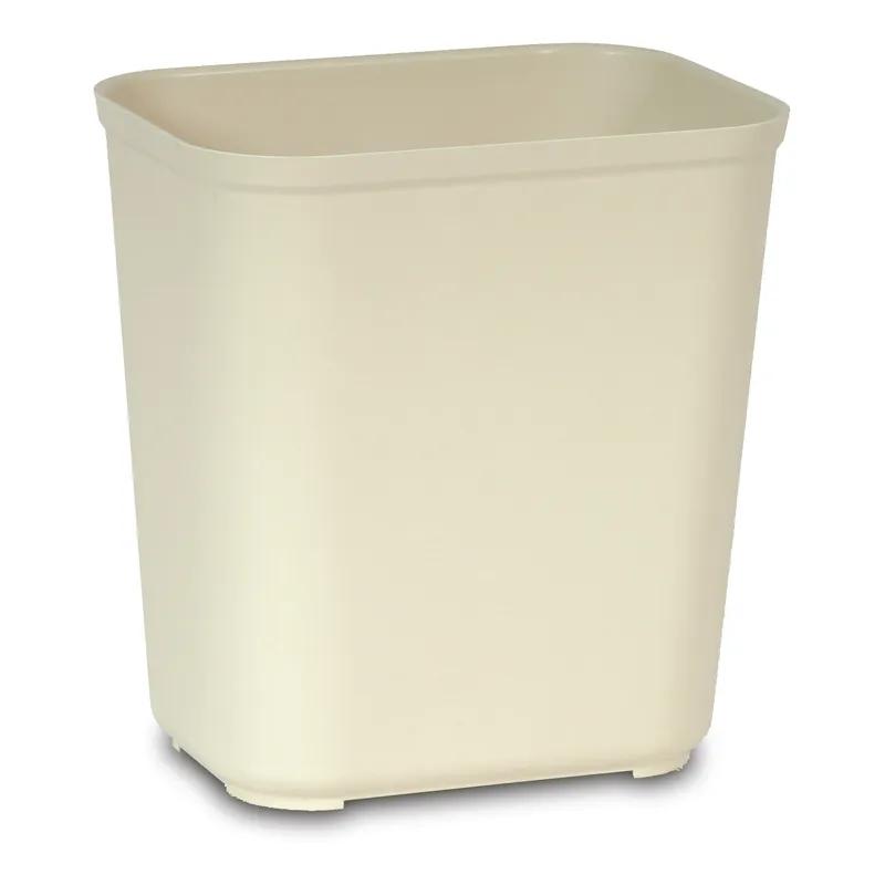 Trash Can 14.5X10.5X16 IN 7 GAL 28 QT Beige Rectangle Resin Fire Resistant Deskside 1/Each