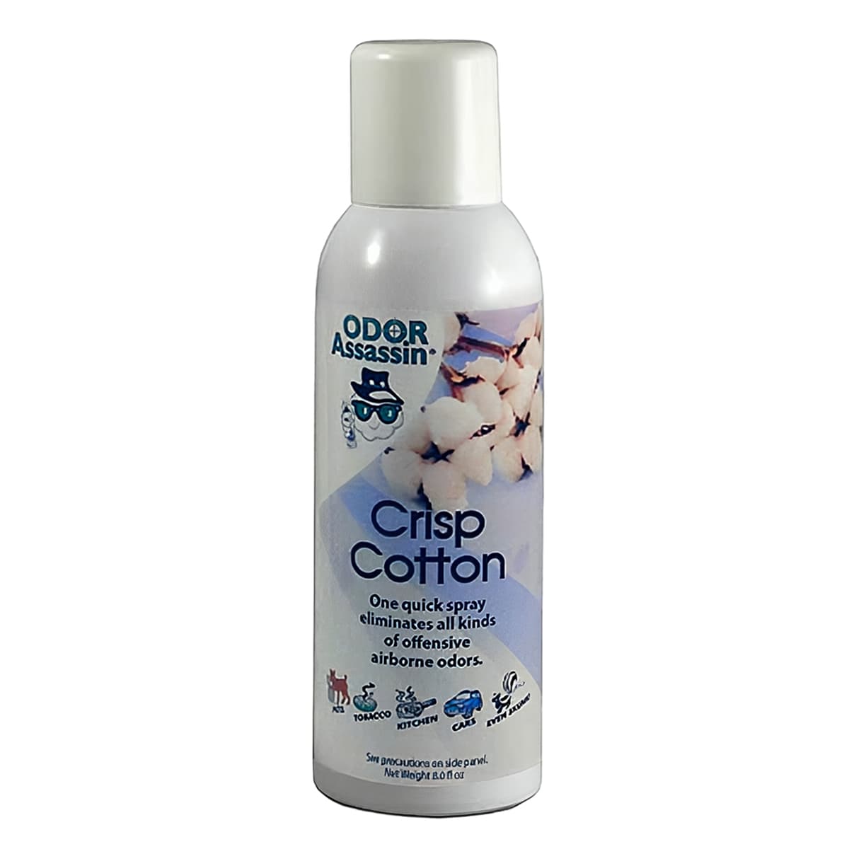 Odor Assassin Odor Eliminator Crisp Cotton Pump Spray 8 OZ 12/Case