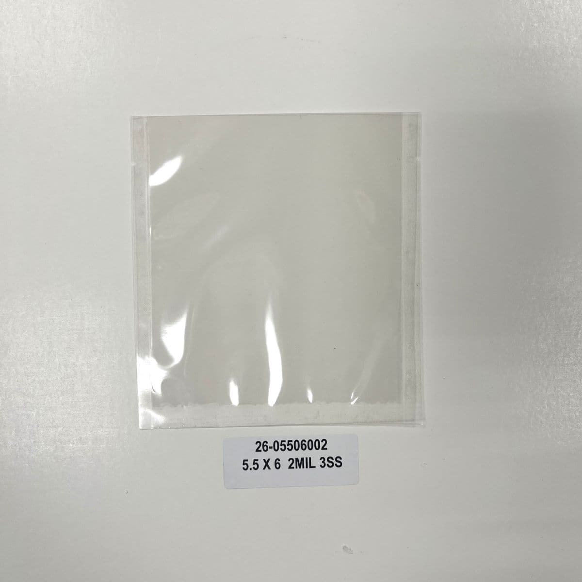 Bag 5.5X6 IN PP 2MIL With Side Seal Closure 1000/Case