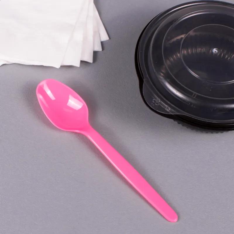 Karat® Teaspoon PS Pink Heavyweight 1000/Case