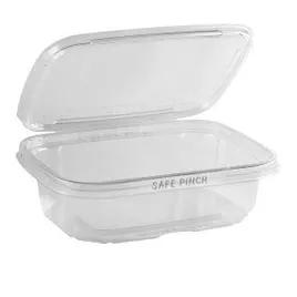 Safe Pinch® Deli Container Hinged 20 OZ PET Clear 200/Case