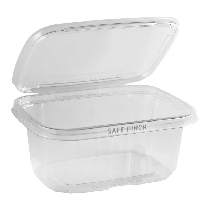 Safe Pinch® Deli Container Hinged 32 OZ PET Clear 200/Case