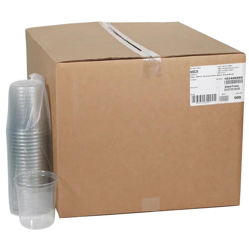 Deli Container Base 28 OZ PET Clear Round 500/Case