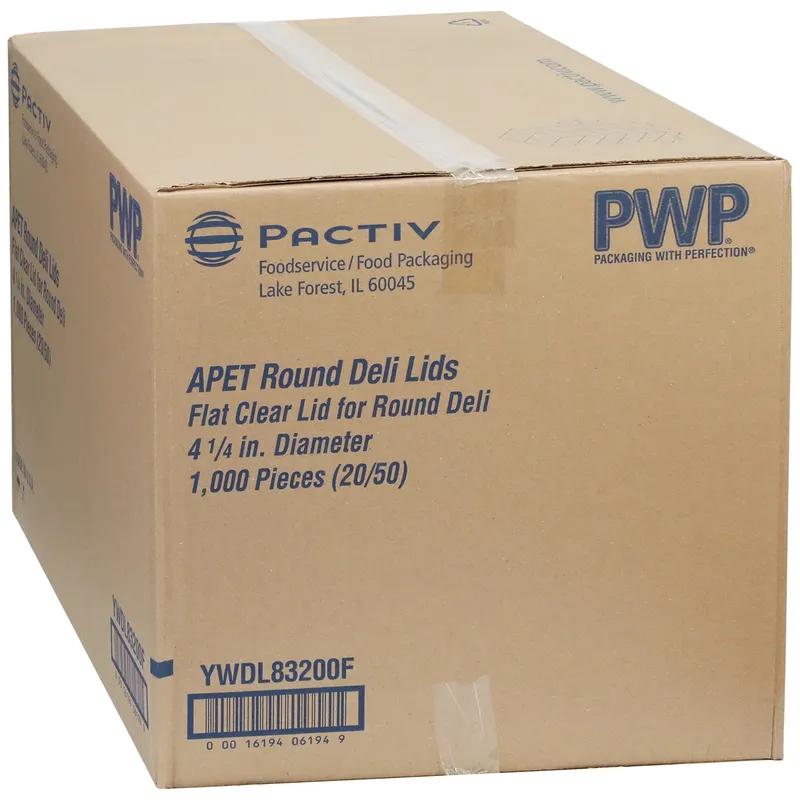Lid Flat RPET Clear Round For 8-28 OZ Deli Container Unhinged 1000/Case