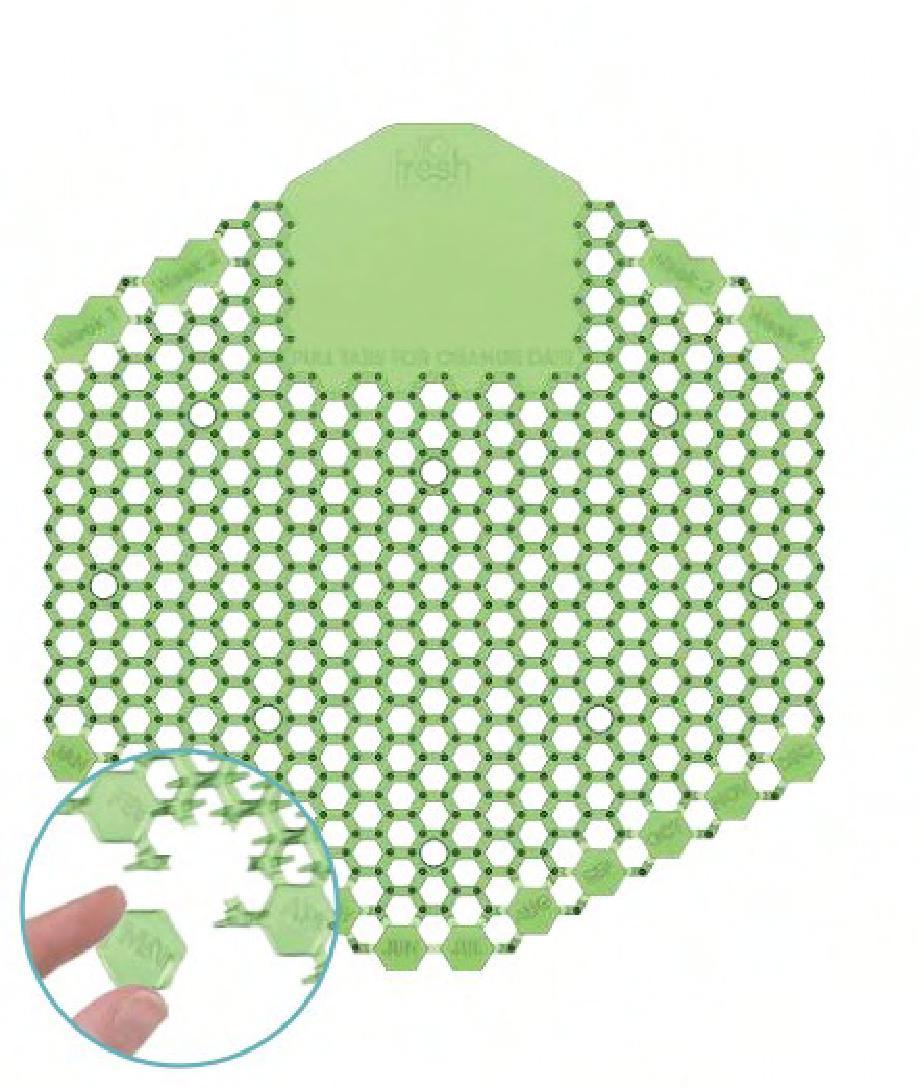 Wave 3D Urinal Screen Kiwi Grapefruit 10/Box