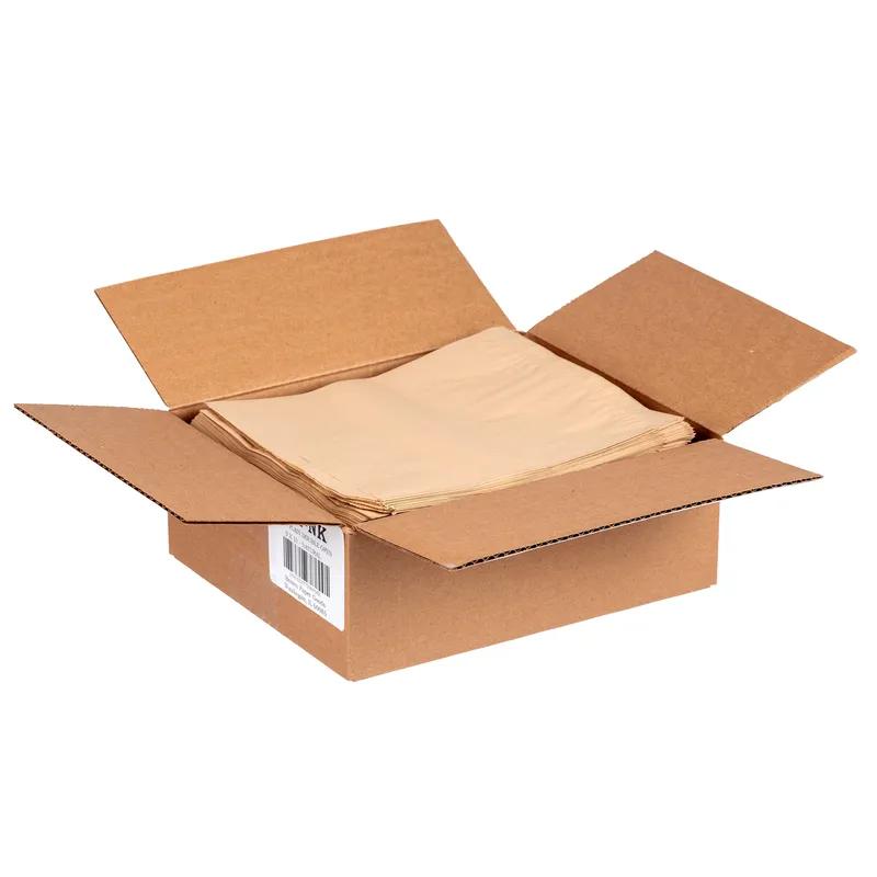 Bag 9X10 IN Paper Natural Plain With Double Open Closure 1000/Case