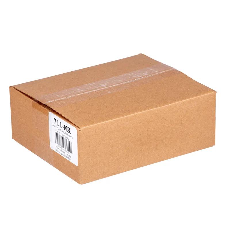 Bag 9X10 IN Paper Natural Plain With Double Open Closure 1000/Case