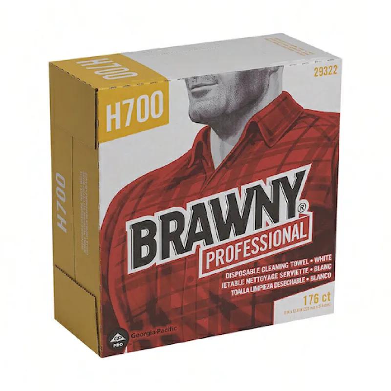 Brawny® Professional Shop Towel 12.4X9 IN Heavy White 176 Count/Box 10 Box/Case 1760 Count/Case