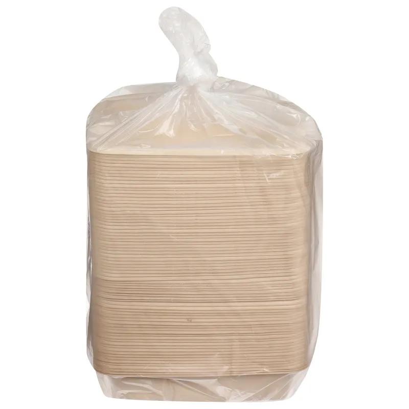 Pulp Plus™ Take-Out Container Base 9X9 IN Pulp Fiber Natural Square 300/Case
