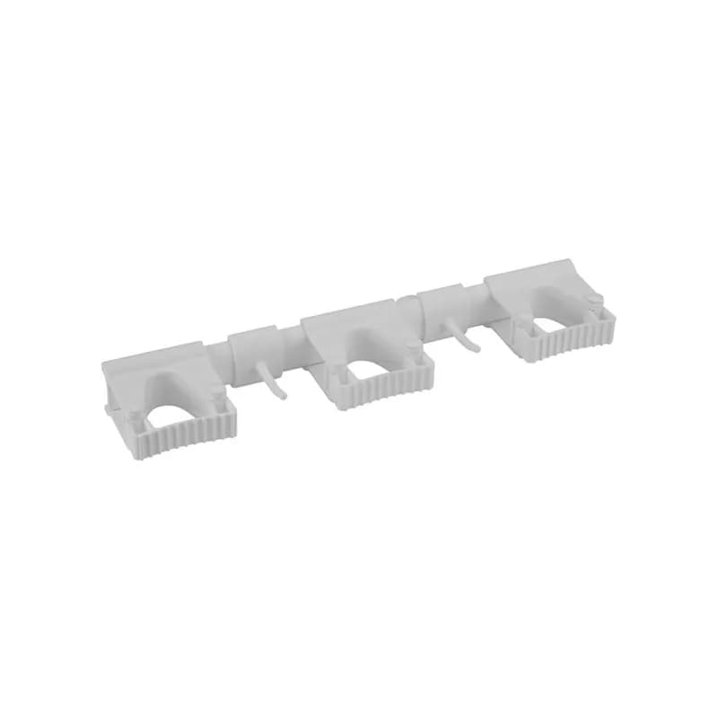 Vikan® Wall Bracket System 16.5X3.4X1.9 IN White Polypropylene (PP) & (TPE) Rubber Polyamide Hi-Flex 1/Each