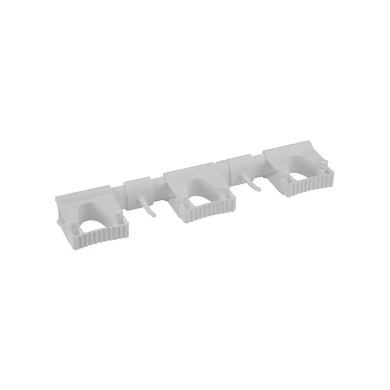 Vikan® Wall Bracket System 16.5X3.4X1.9 IN White Polypropylene (PP) & (TPE) Rubber Polyamide Hi-Flex 1/Each