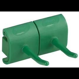 Vikan® Wall Bracket 3.2X3.1X1.9 IN Green Polypropylene (PP) Polyamide Hygienic Double Hook Module 1/Each