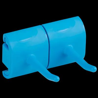 Vikan® Wall Bracket 3.23 IN Blue PP Hygienic Double Hook Module 1/Each