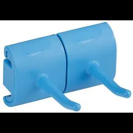Vikan® Wall Bracket 3.2X3.1X1.9 IN Blue Polypropylene (PP) Polyamide Hygienic Double Hook Module 1/Each