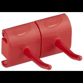 Vikan® Wall Bracket 3.2X3.1X1.9 IN Red Polypropylene (PP) Polyamide Hygienic Double Hook Module 1/Each