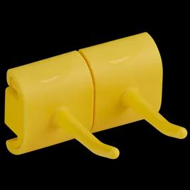 Vikan® Wall Bracket 3.23 IN Yellow PP Hygienic Double Hook Module 1/Each