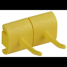 Vikan® Wall Bracket 3.2X3.1X1.9 IN Yellow Polypropylene (PP) Polyamide Hygienic Double Hook Module 1/Each